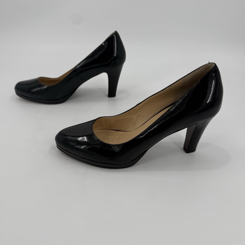 Cole Haan Women's 8B Black Patent Leather Platform Pumps Heels